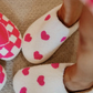 Soft Plush White And Pink Heart Slippers - Slippers from LemonDrop•LimePop