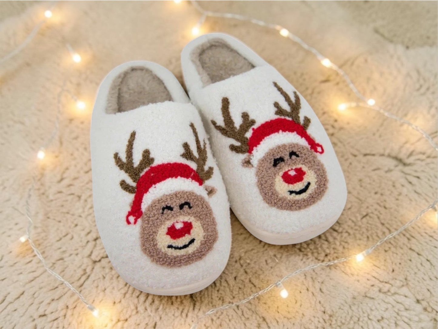 Rudolph Cozy Lounge Slippers Holiday Special-Size S/M