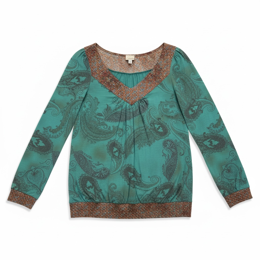 Daytrip Teal Top Women’s Small Paisley Sublimation