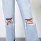 Beau Blue Light Wash Distressed Straight Jeans - Jeans from LemonDrop•LimePop