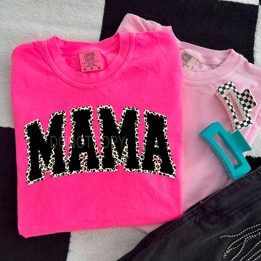 Curved Mama Leopard Tee: L - from Trendy Tee Co.