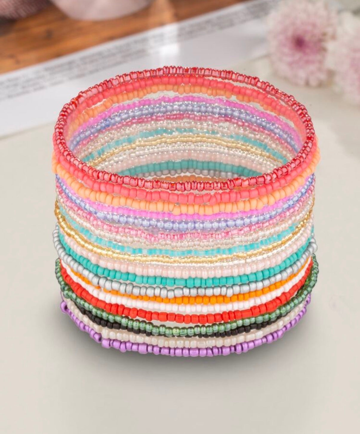 Bohemian Style Beaded Stackable Bracelet 20pcs/Set - Bracelets from LemonDrop•LimePop