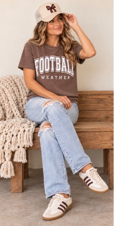 Bold Puff Football Tee With Puff Print For Game Day Fun - T-Shirts from Hart & Hollow