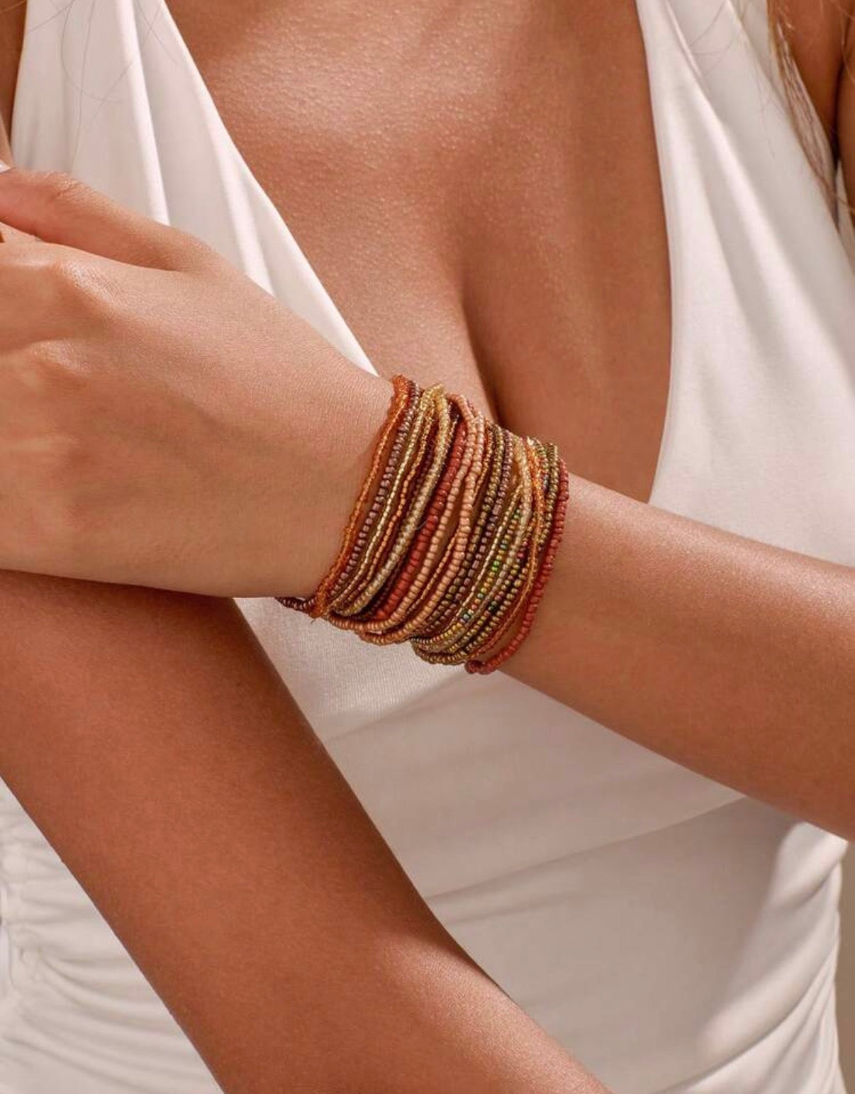 Bohemian Style Beaded Stackable Bracelet 20pcs/Set - Bracelets from LemonDrop•LimePop