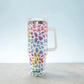 Pastel Leopard Print Stainless Steel Tumbler 40oz - Tumblers from LemonDrop•LimePop