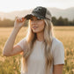 Distressed Black/White Trucker Hat “Adventure Awaits” Adjustable Snapback - Trucker Hats from LemonDrop•LimePop
