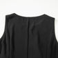 Solid Black Sheer Sleeveless Dress with Floral Lace Patchwork - Dresses from LemonDrop•LimePop