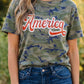 Camouflage Print America Patriotic Tee - T-Shirts from LemonDrop•LimePop