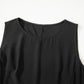 Solid Black Sheer Sleeveless Dress with Floral Lace Patchwork - Dresses from LemonDrop•LimePop