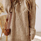 LDC Cable Knit Drop Shoulder Loose Fit Sweater Dress: Parchment / S - from Little Daisy Closet