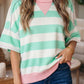 Exposed Seam Ribbed Patchwork Oversized Summer Tee - T-Shirts from LemonDrop•LimePop