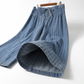 Sky Blue Stripe Wide Leg Pleated Jeans | Button Trousers - Jeans from LemonDrop•LimePop