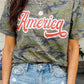 Camouflage Print America Patriotic Tee - T-Shirts from LemonDrop•LimePop