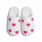 Soft Plush White And Pink Heart Slippers - Slippers from LemonDrop•LimePop