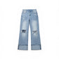 Beau Blue Light Wash Distressed Straight Jeans - Jeans from LemonDrop•LimePop