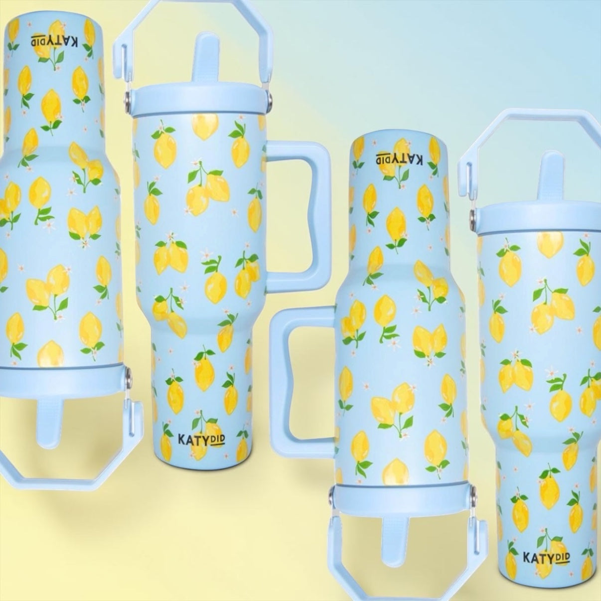 Zesty Lemons 38oz Stainless Steel Tumbler Flip Top