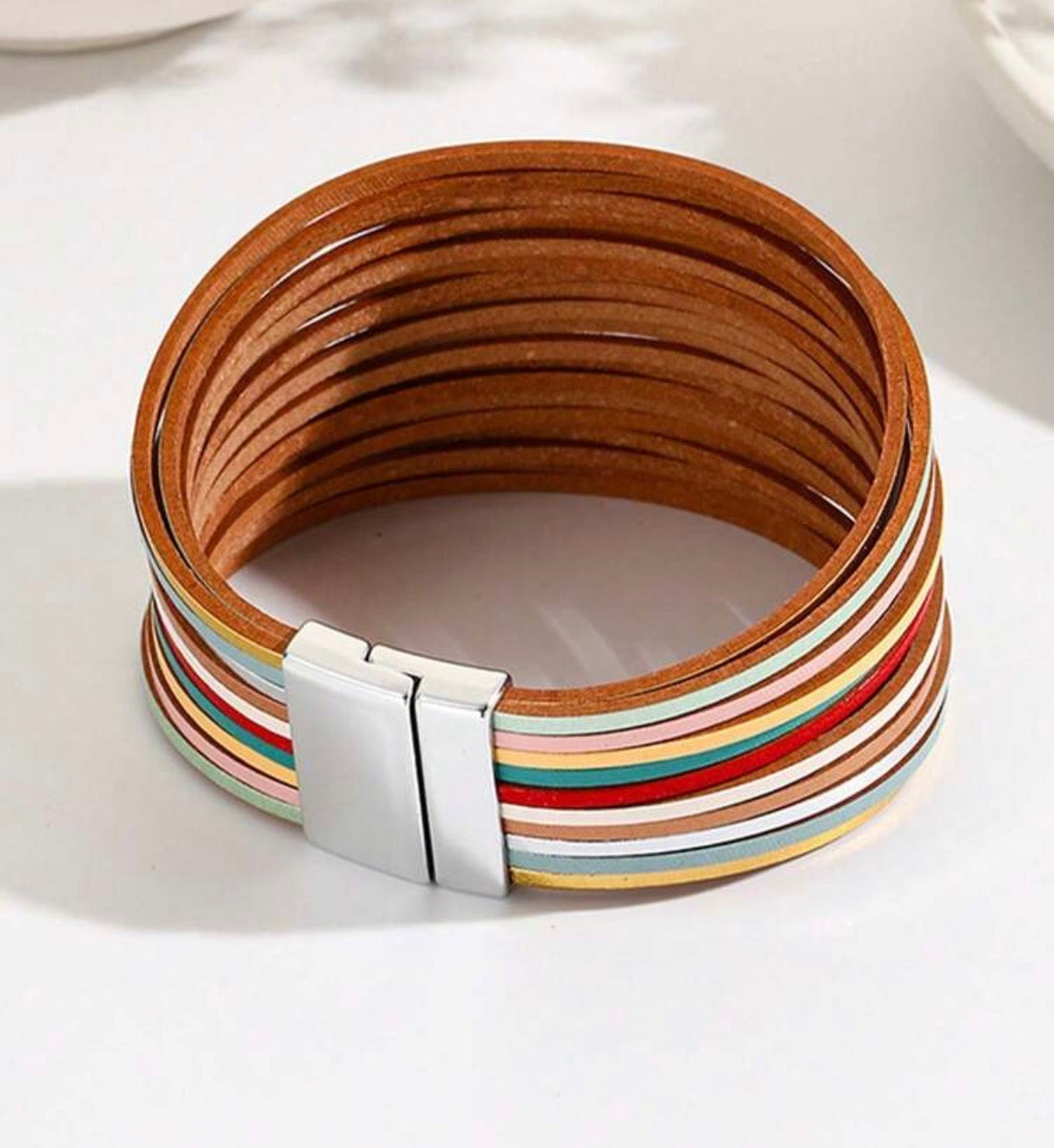 Retro Multi Layer Wrap Bracelet Bohemian PU Leather | Alloy Metal| Magnetic Clapse - Bracelets from LemonDrop•LimePop