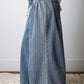 Sky Blue Stripe Wide Leg Pleated Jeans | Button Trousers - Jeans from LemonDrop•LimePop