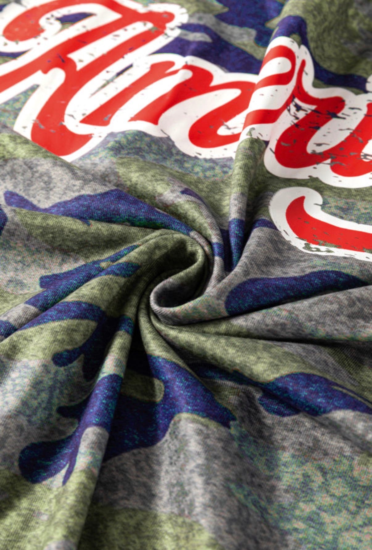Camouflage Print America Patriotic Tee - T-Shirts from LemonDrop•LimePop
