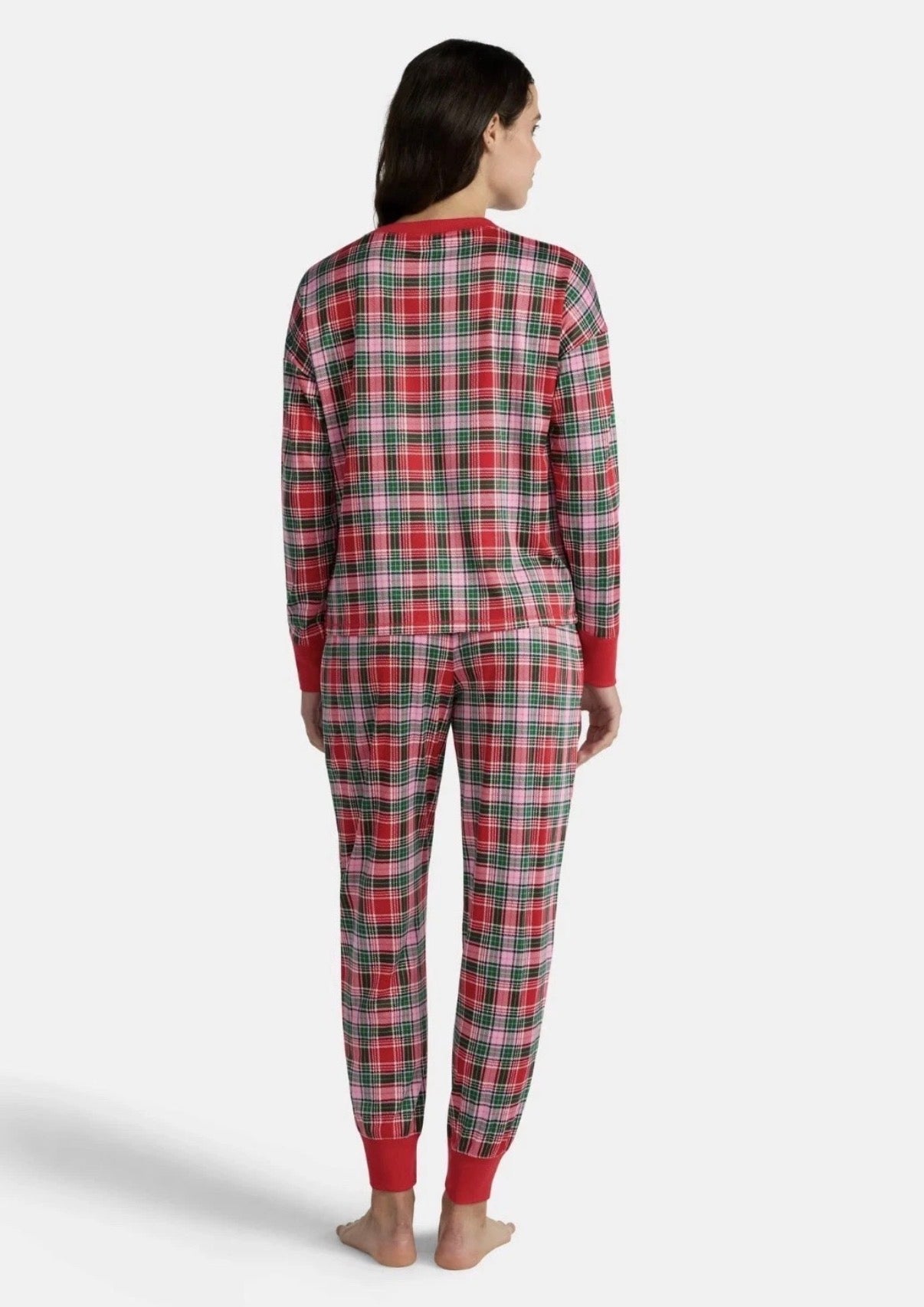 Holiday Time Women's Long Sleeve Sleep Top and Jogger Pajama Set