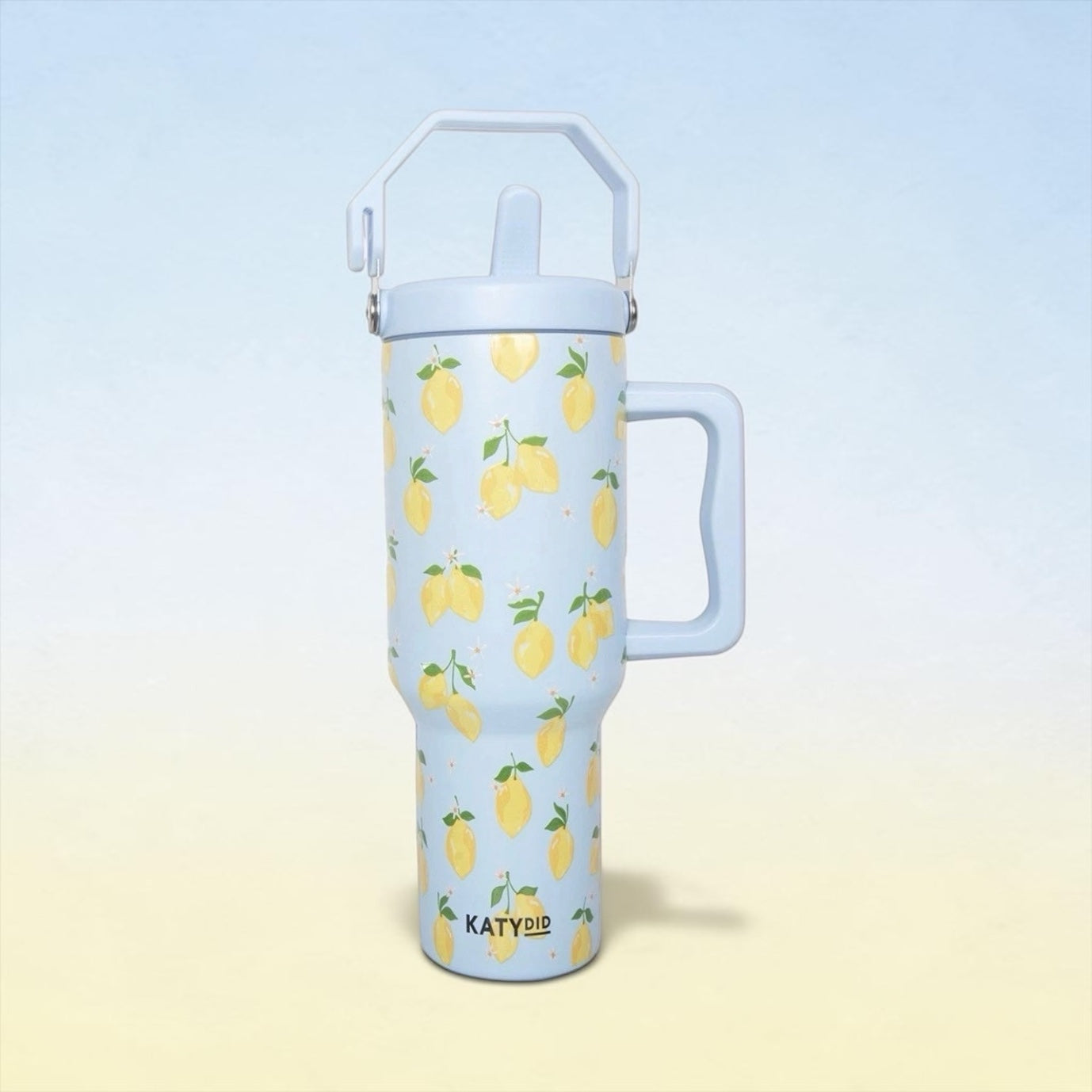 Zesty Lemons 38oz Stainless Steel Tumbler Flip Top