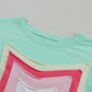 Color-block Star Patched Half Sleeve Oversized Tee - T-Shirts from LemonDrop•LimePop