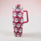 Santa Claus Holiday Tumbler With Lid And Straw 40 Oz - Tumblers from LemonDrop•LimePop