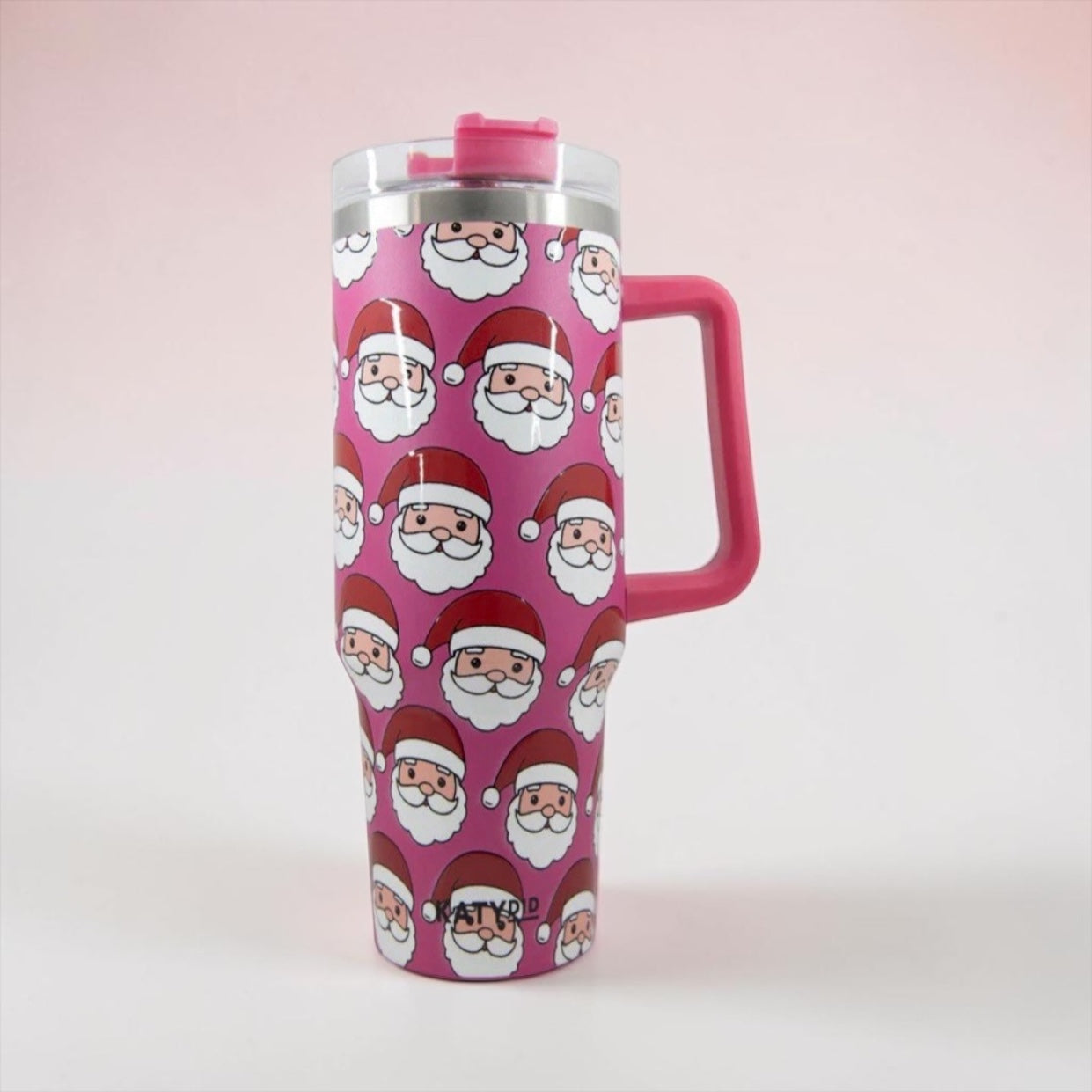 Santa Claus Holiday Tumbler With Lid And Straw 40 Oz
