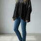 Women’s Cable Knit Sweater Black Ombré Relaxed Fit - Sweaters from LemonDrop•LimePop