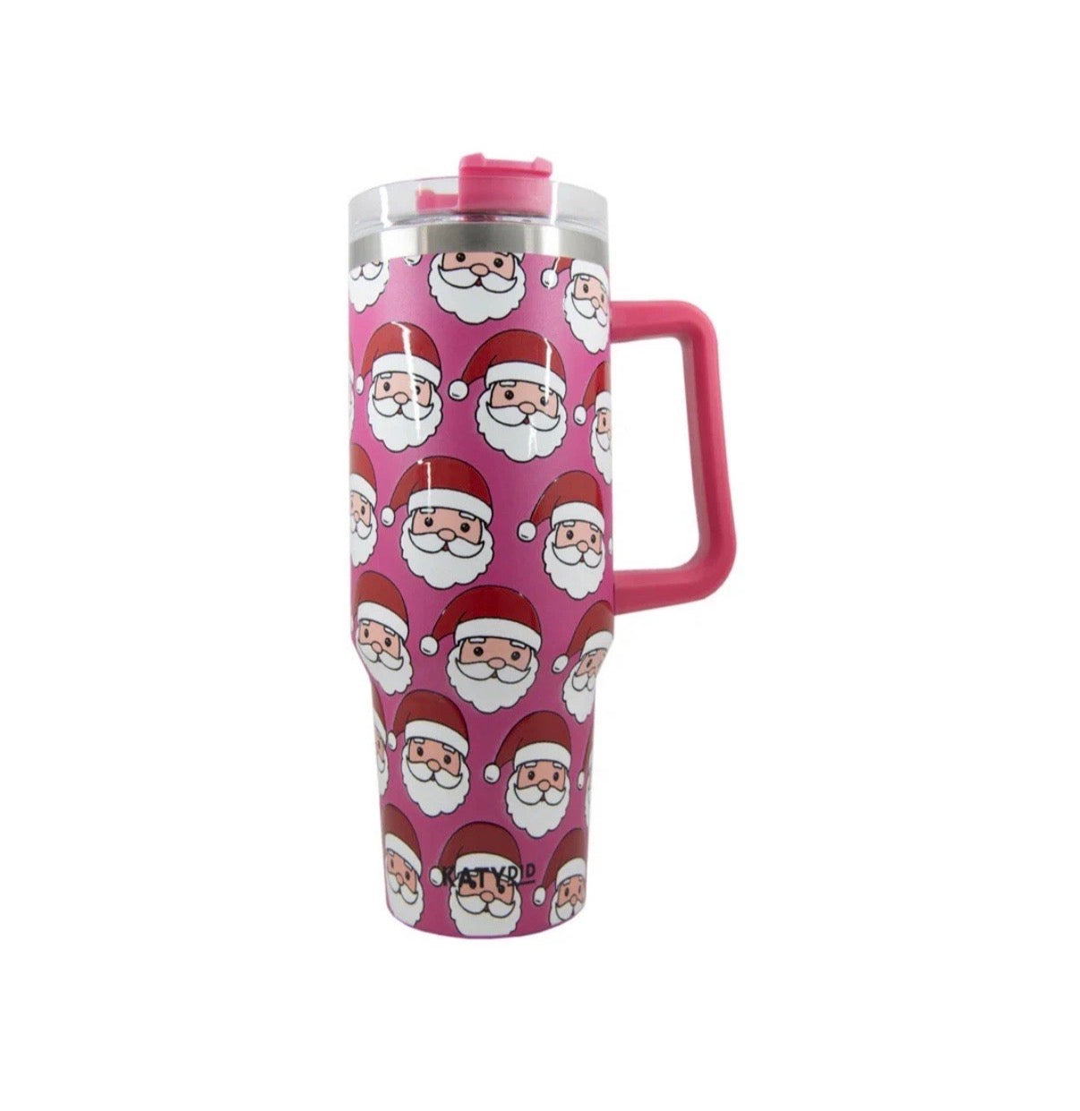 Santa Claus Holiday Tumbler With Lid And Straw 40 Oz