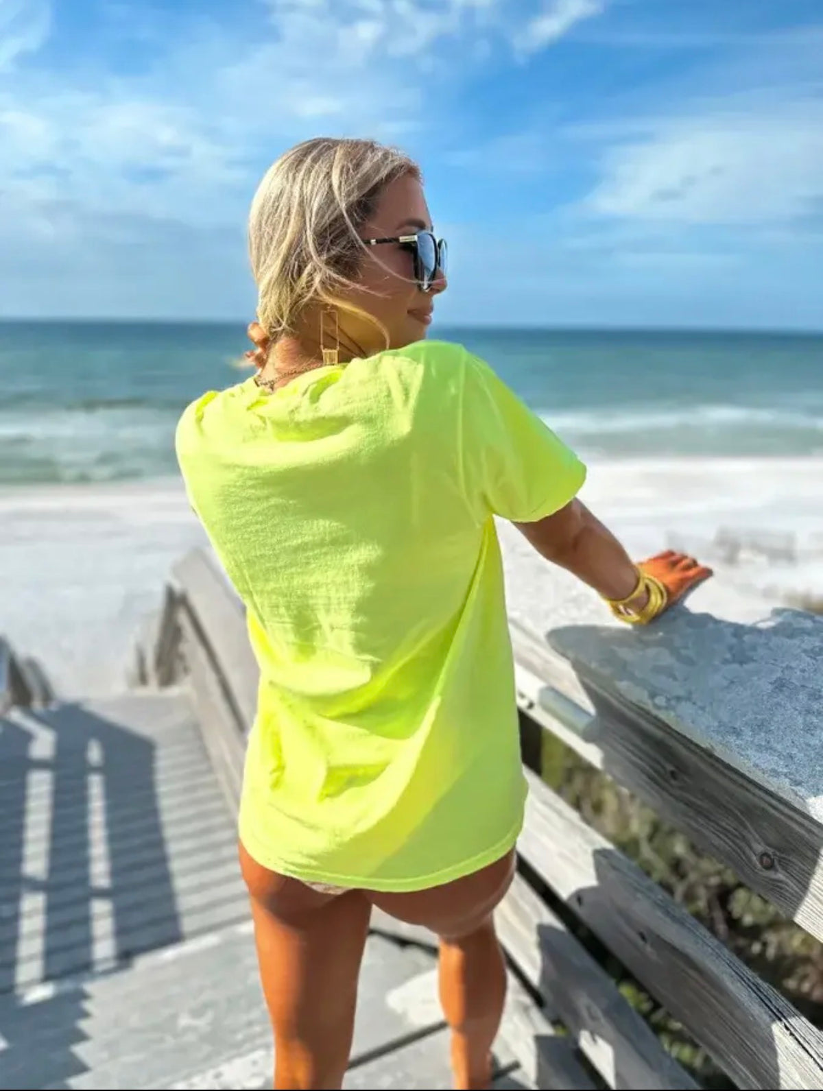 Bold Puff Print Beach Tee With Comfort Colors All Day Wear - from Hart & Hollow