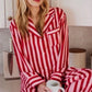Rose Blush Satin Pajama Set Soft Sleepwear - Pajamas from LemonDrop•LimePop