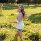 BLUSH FLORAL STRIPE BABYDOLL TOP - Clothing Tops from LemonDrop•LimePop