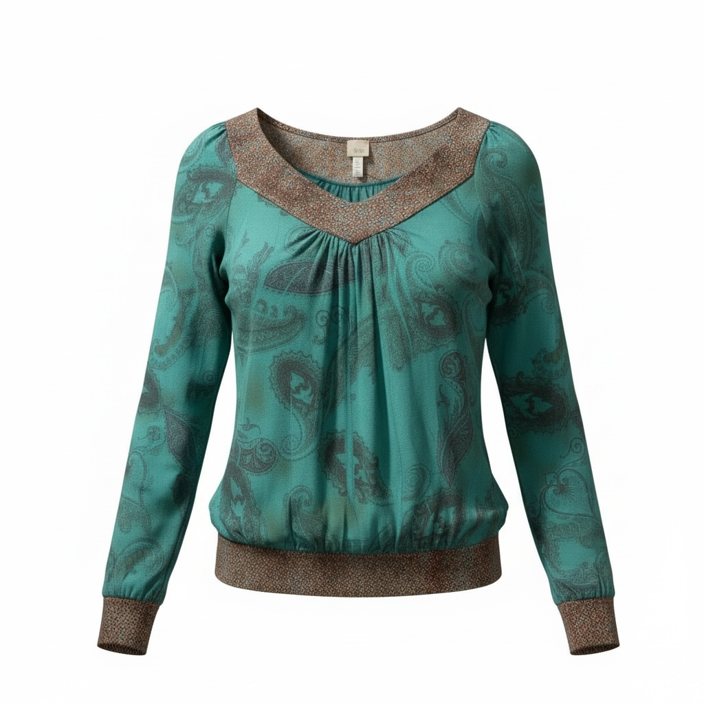 Daytrip Teal Top Women’s Small Paisley Sublimation