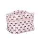 Mini Makeup Bag Black/Pink Bows - Makeup Bags from LemonDrop•LimePop