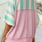 Exposed Seam Ribbed Patchwork Oversized Summer Tee - T-Shirts from LemonDrop•LimePop