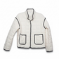 White Quilted Black Trim Womens Jacket - Coats & Jackets from LemonDrop•LimePop