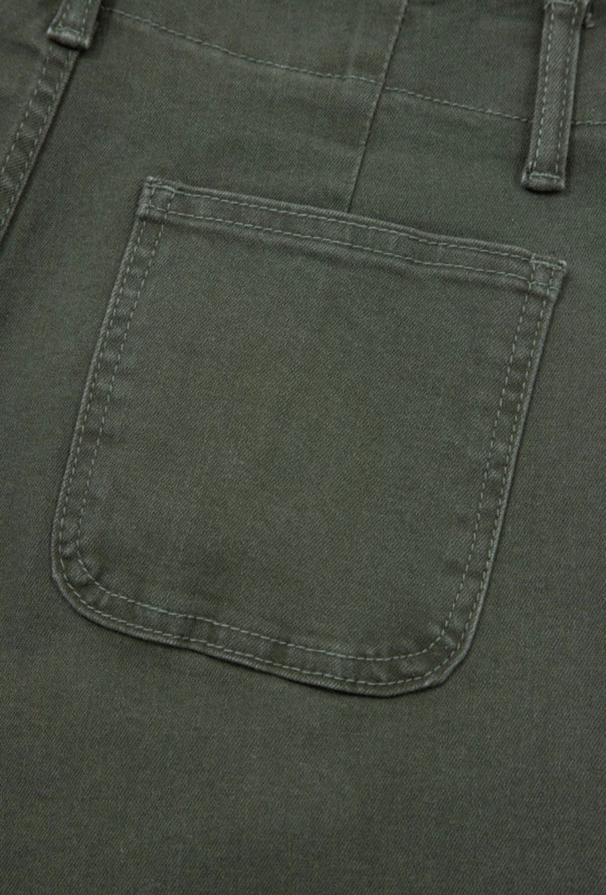Mist Green 2-Button High Waist Flared Bottom Jeans - Jeans from LemonDrop•LimePop