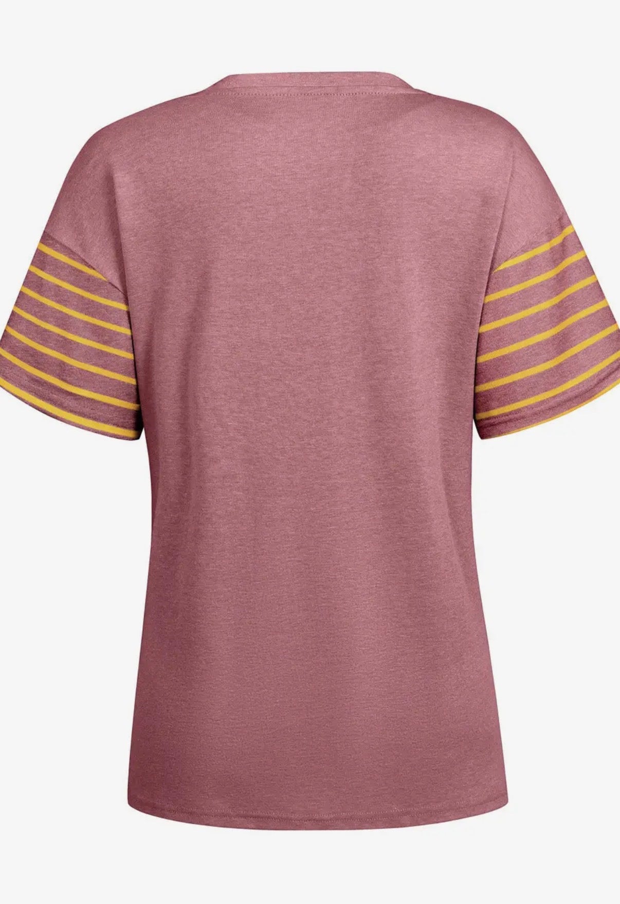 Red Dahlia Color Block Striped Detail Oversized Tee - T-Shirts from LemonDrop•LimePop