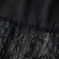 Solid Black Sheer Sleeveless Dress with Floral Lace Patchwork - Dresses from LemonDrop•LimePop
