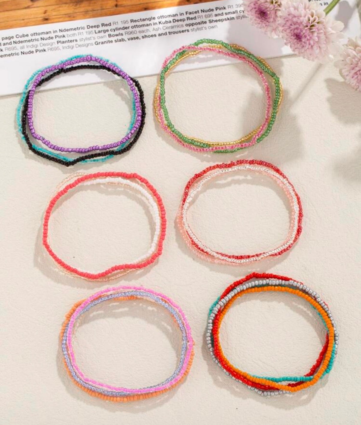 Bohemian Style Beaded Stackable Bracelet 20pcs/Set - Bracelets from LemonDrop•LimePop