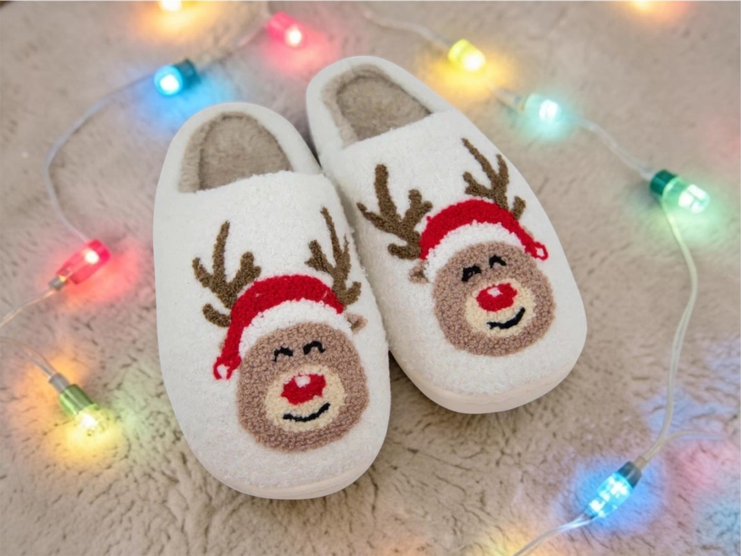 Rudolph Cozy Lounge Slippers Holiday Special-Size S/M