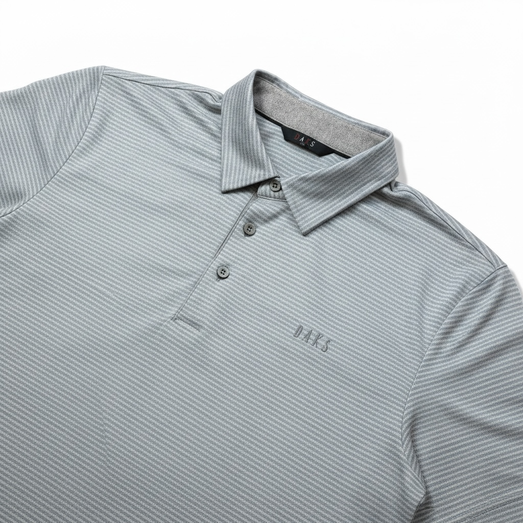 Daks Short Sleeve Golf Polo Size 110 (XL) Blue/Gray
