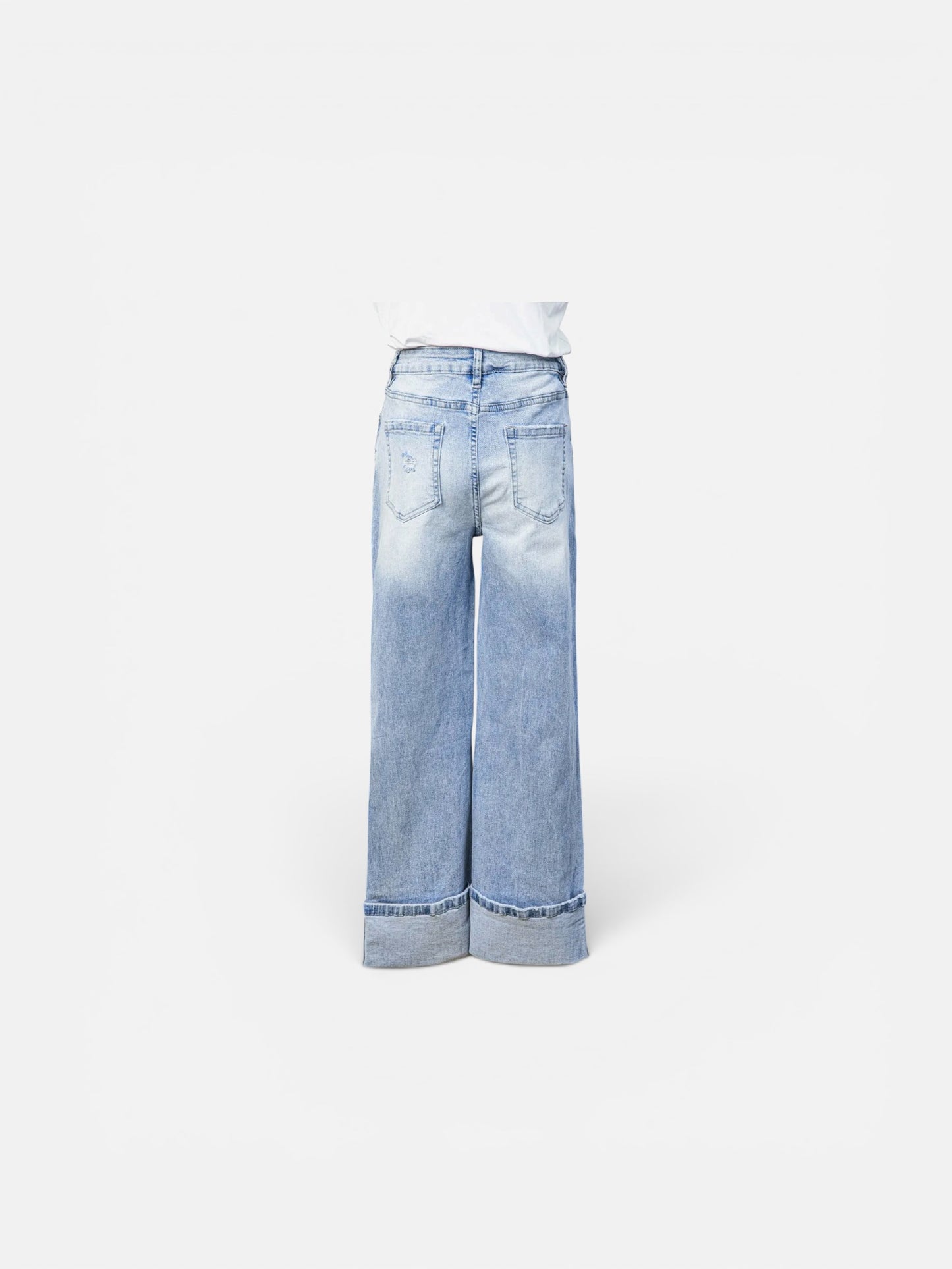 Beau Blue Light Wash Distressed Straight Jeans - Jeans from LemonDrop•LimePop