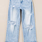 Beau Blue Light Wash Distressed Straight Jeans - Jeans from LemonDrop•LimePop
