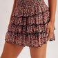 Ditsy Floral Print Mesh Tiered Mini Skirt - Skirts from LemonDrop•LimePop