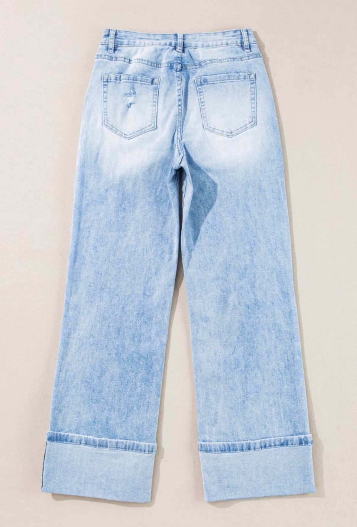 Beau Blue Light Wash Distressed Straight Jeans - Jeans from LemonDrop•LimePop