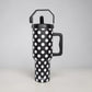 Polka Dot 38 Oz Tumbler Flip Top Straw - Tumblers from LemonDrop•LimePop