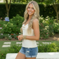 Ivory Cowl Neck Satin Cami Top - Tank Tops from LemonDrop•LimePop