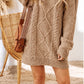 Cozy Cable Knit Sweater Dress With Drop Shoulders For Warmth - Dresses from Little Daisy Closet